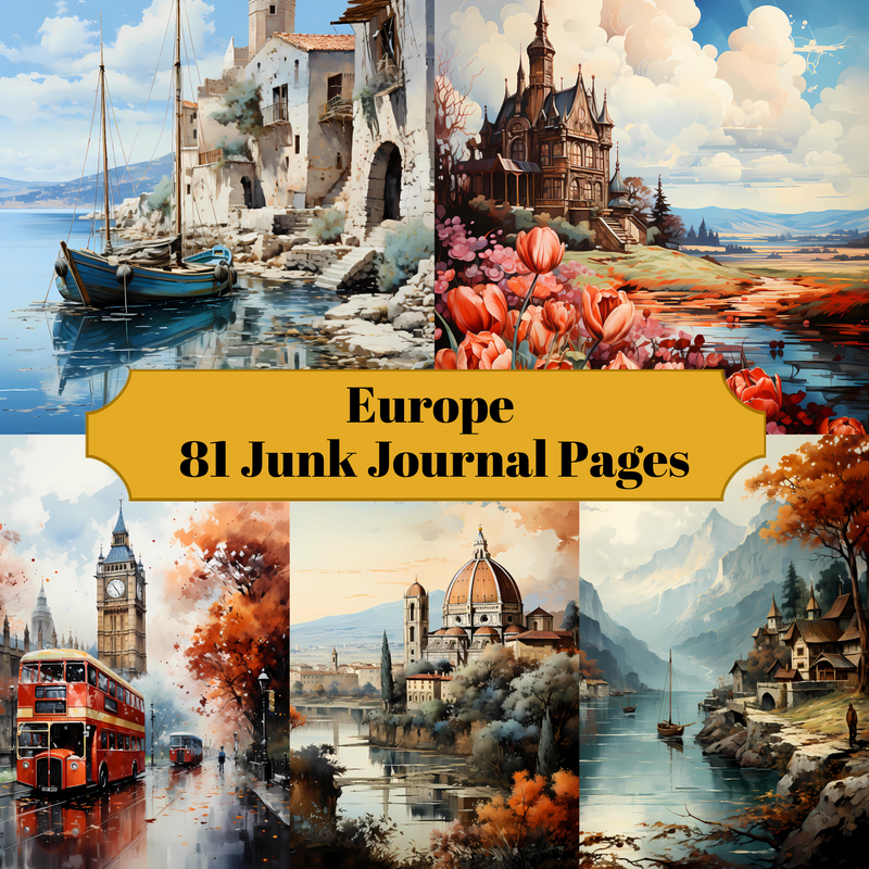 Europe Junk Journal Pages - CraftNest