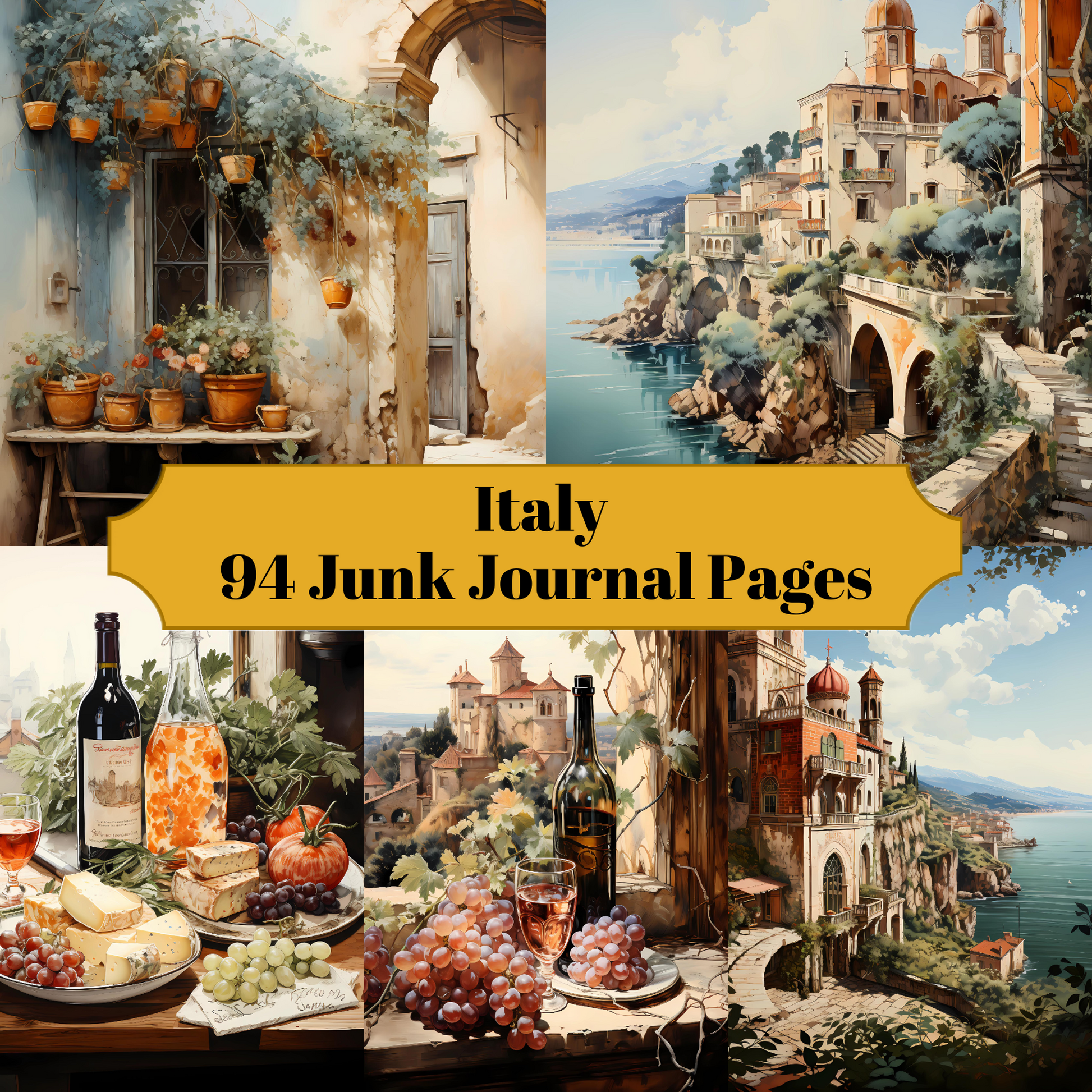 Italy Junk Journal Pages - CraftNest