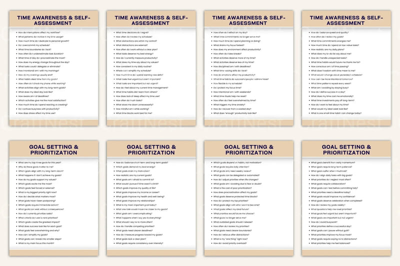 Effective Time Management Prompt Book - CraftNest - Digital Crafting and Art