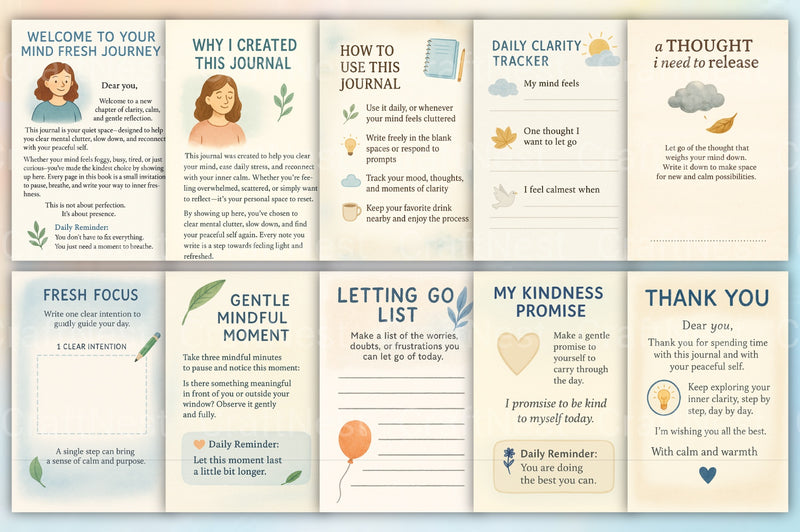 Mind Fresh Guide Book: Enhance Your Well-being - CraftNest - Digital Crafting and Art