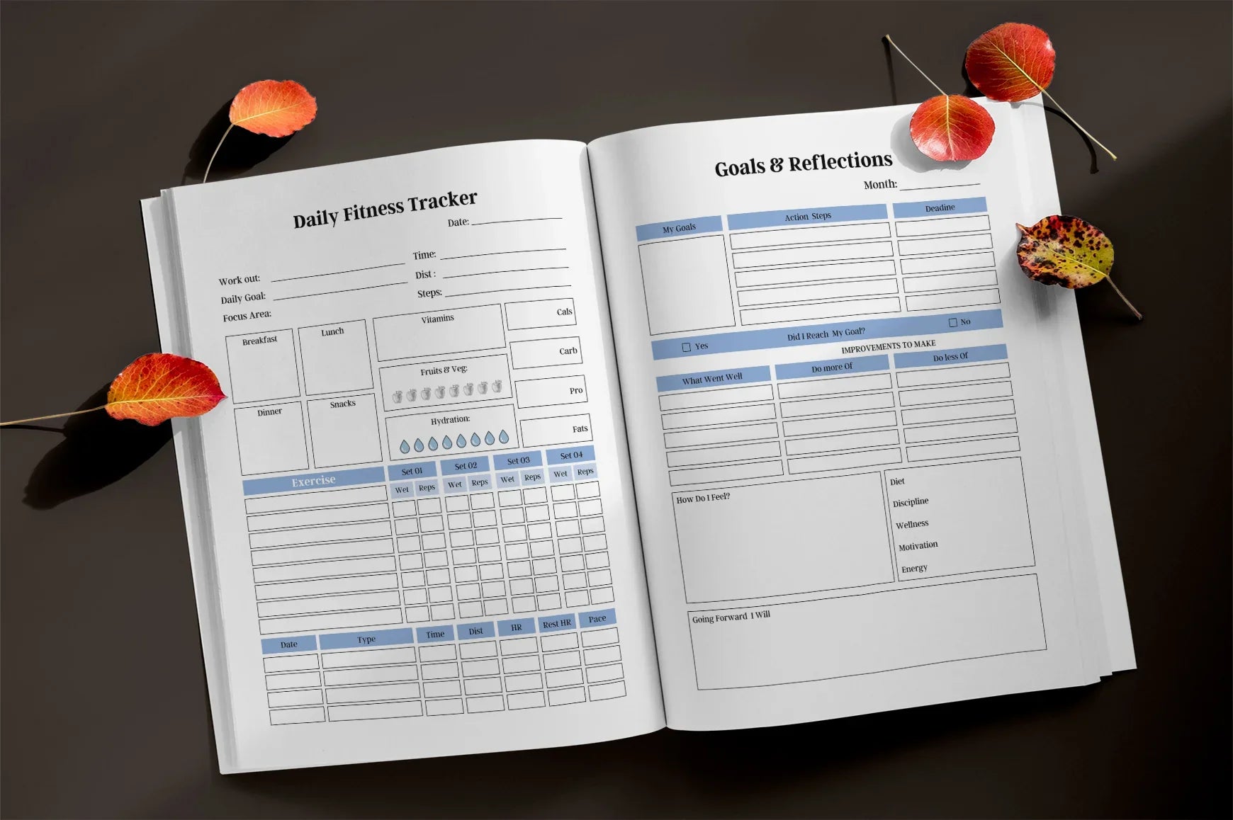 Fitness Planner  Bundle - CraftNest - Digital Crafting and Art