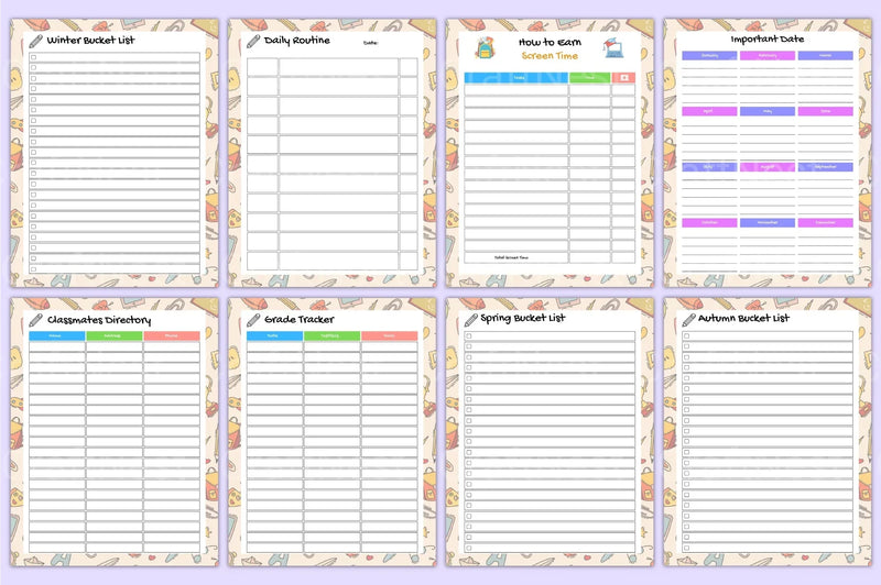 Home School Planner - CraftNest - Digital Crafting and Art