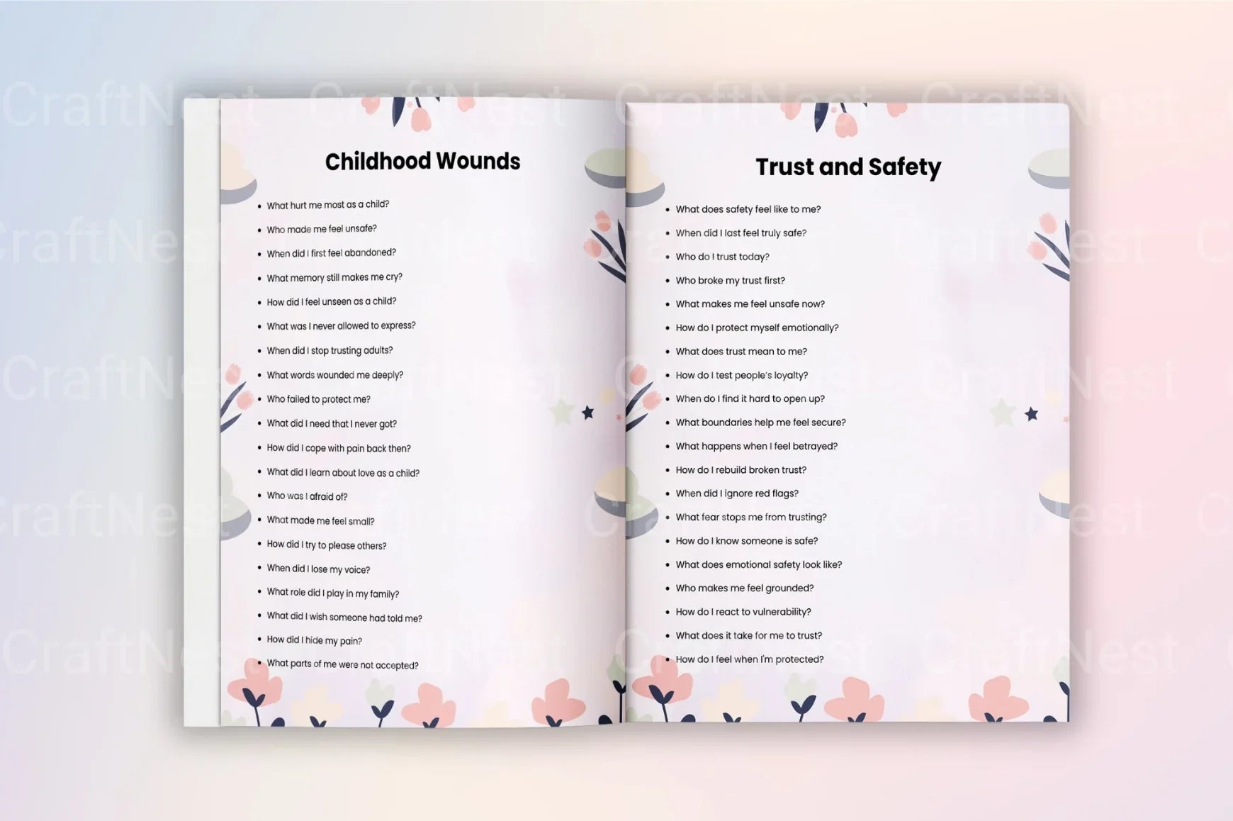 Healing Deep Trauma Prompts Workbook - CraftNest - Digital Crafting and Art