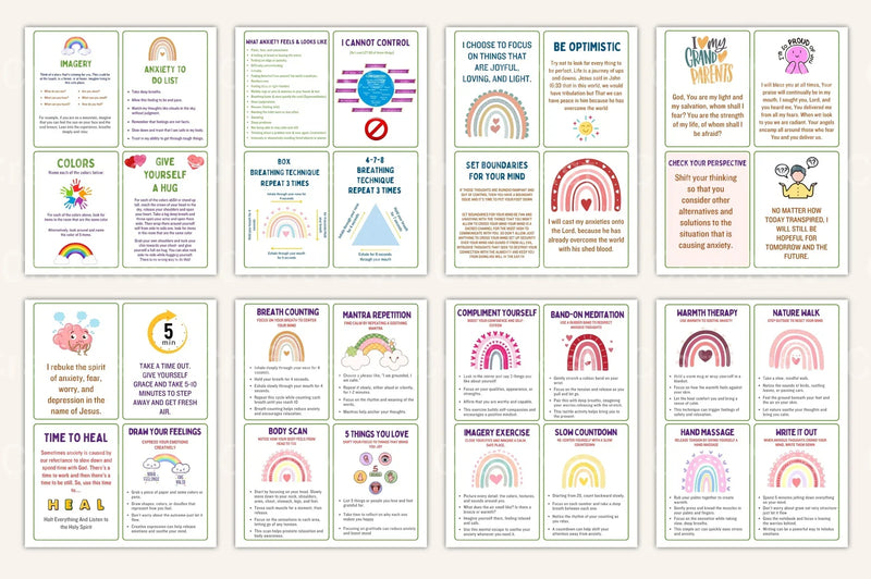 Anxiety Coping Skills Cards for Stress Relief - CraftNest - Digital Crafting and Art
