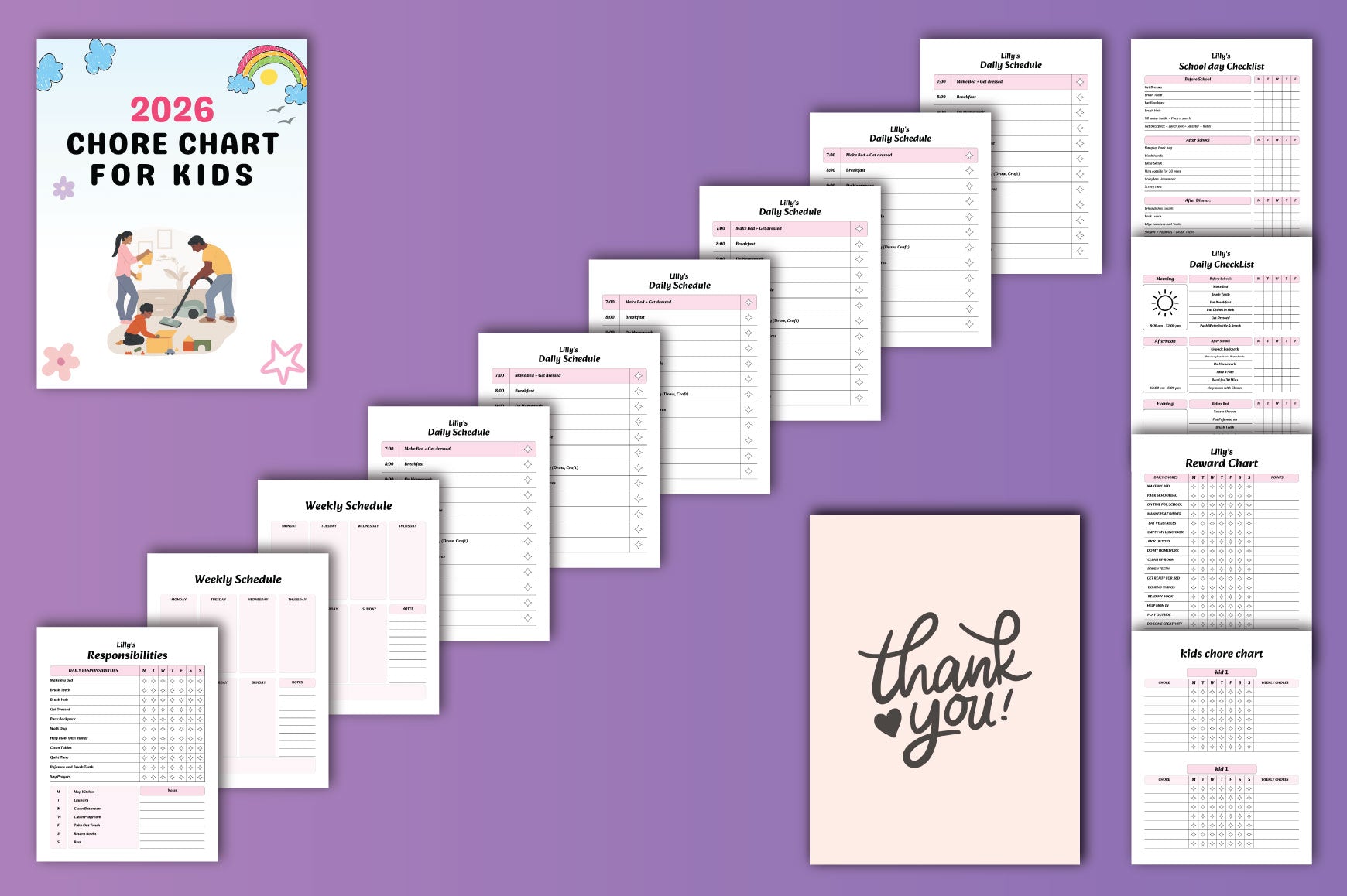 Chore Chart for Kids Planner