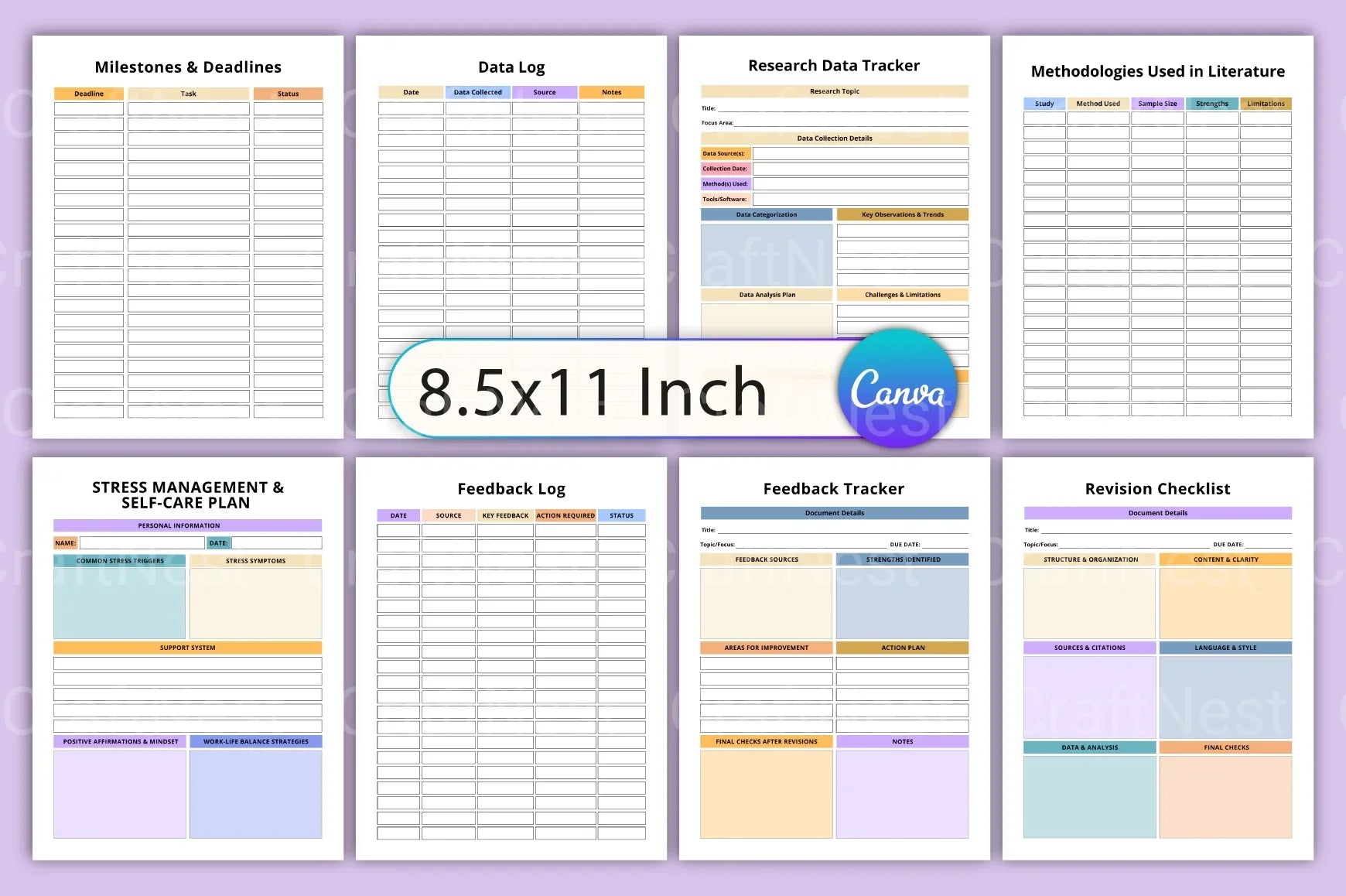 Dissertation Planner Guide - CraftNest - Digital Crafting and Art