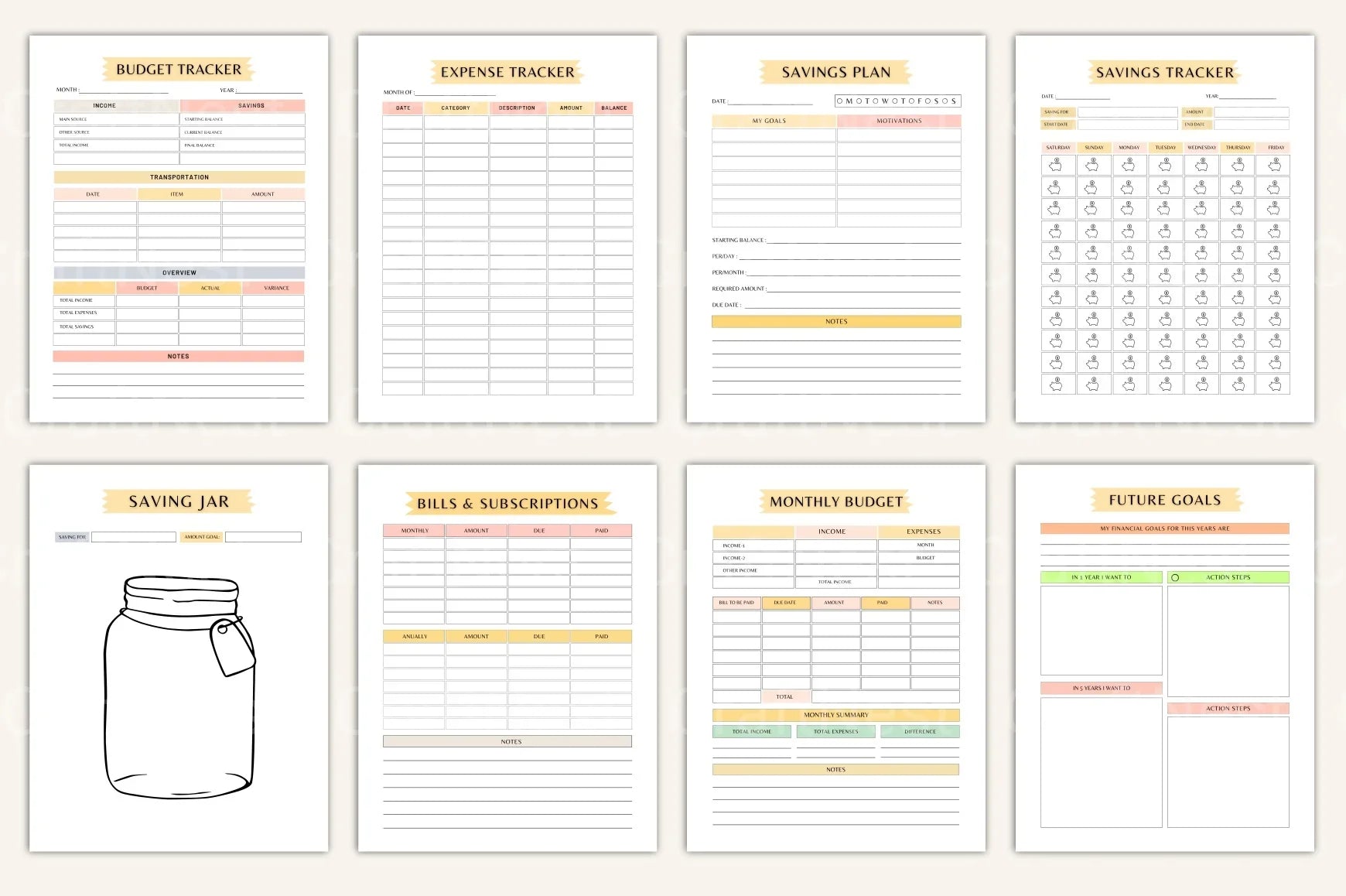 Budget Planner Template - CraftNest - Digital Crafting and Art