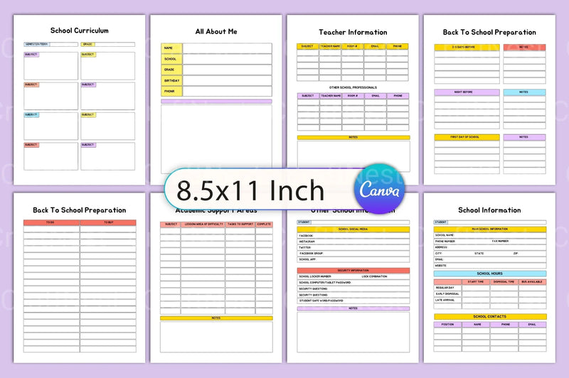 Back to School Planner - CraftNest - Digital Crafting and Art