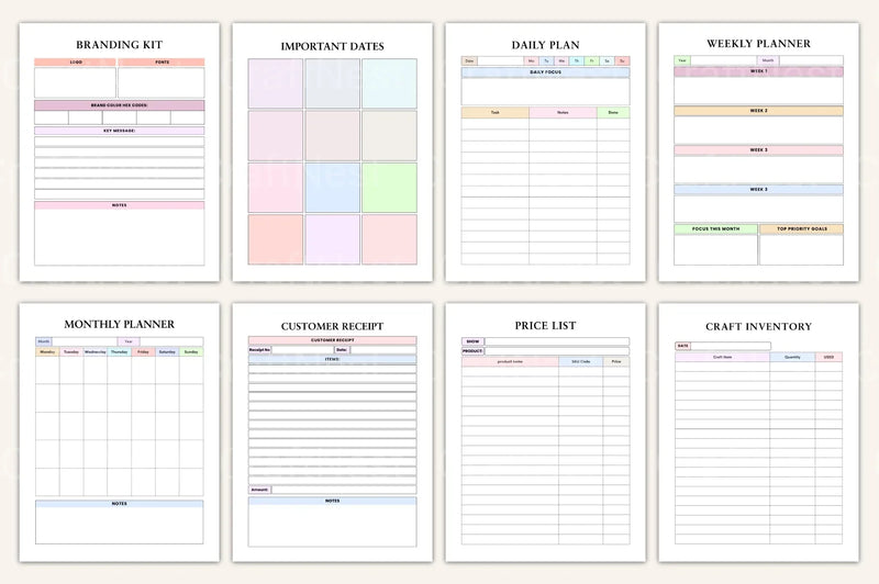 Craft Business Planner Guide - CraftNest - Digital Crafting and Art