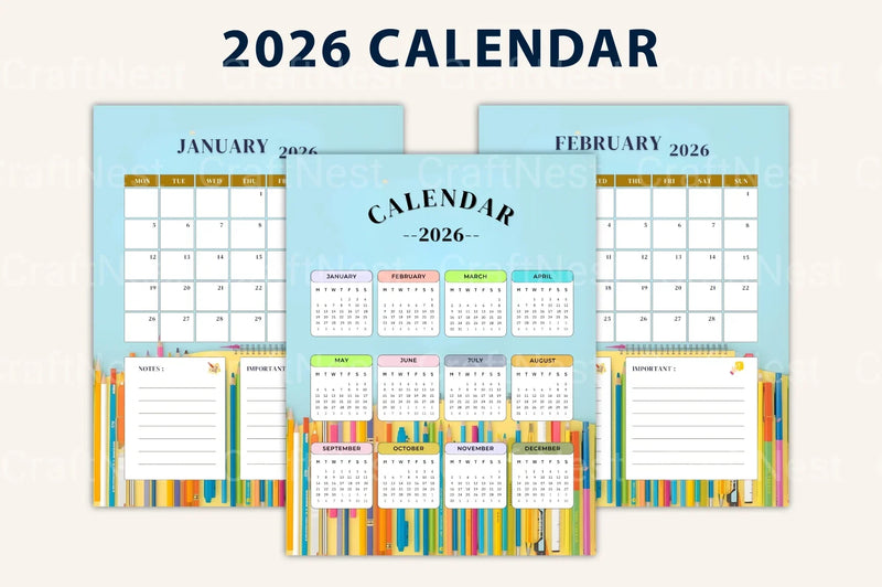 School Year Planner for Kids - CraftNest - Digital Crafting and Art