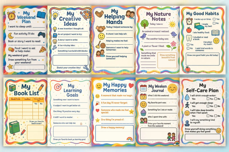 Kids Colorful Planner - CraftNest - Digital Crafting and Art