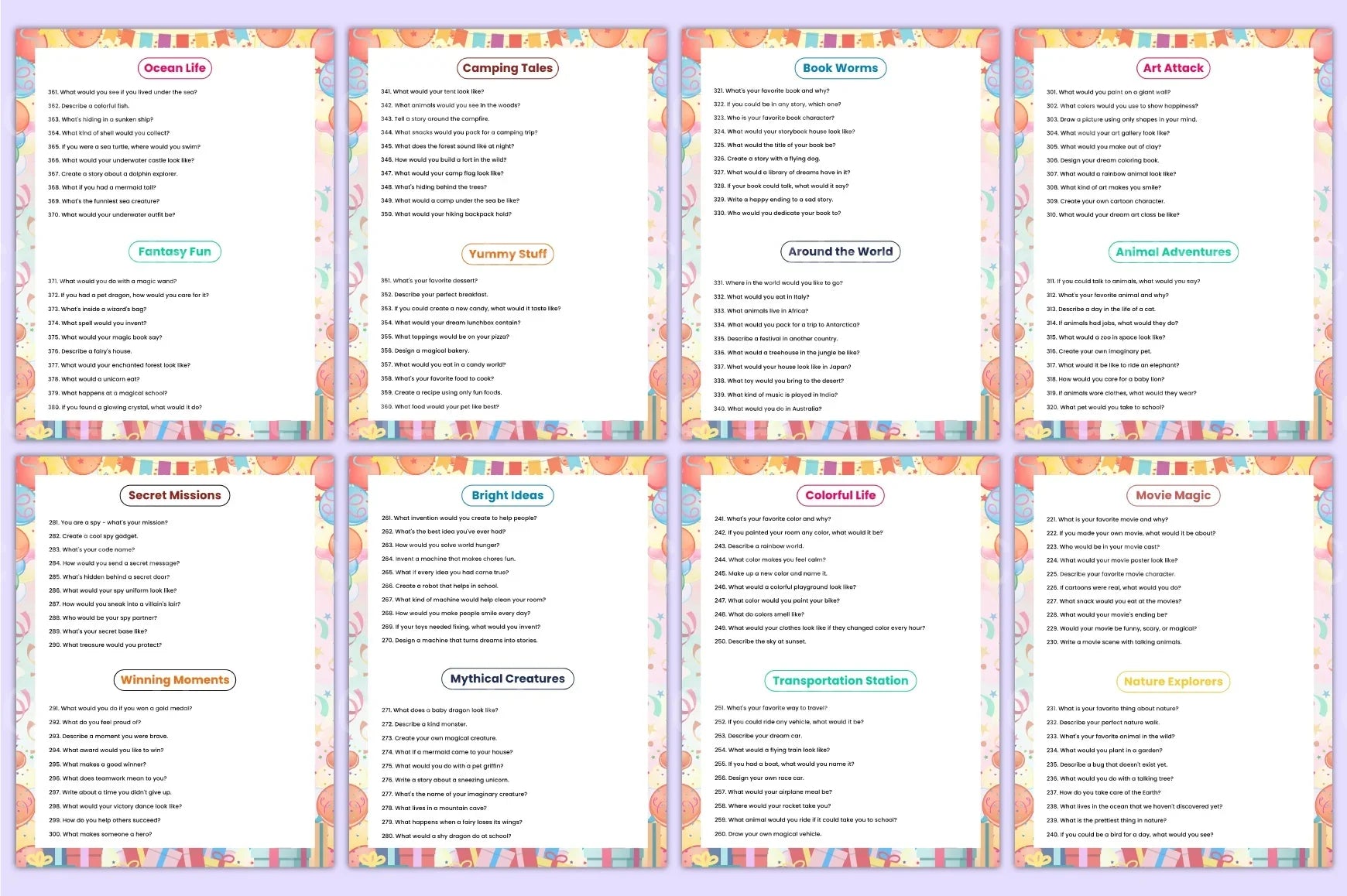 Mega 500 Creative Prompts for Kids - CraftNest - Digital Crafting and Art