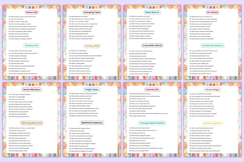 Mega 500 Creative Prompts for Kids - CraftNest - Digital Crafting and Art