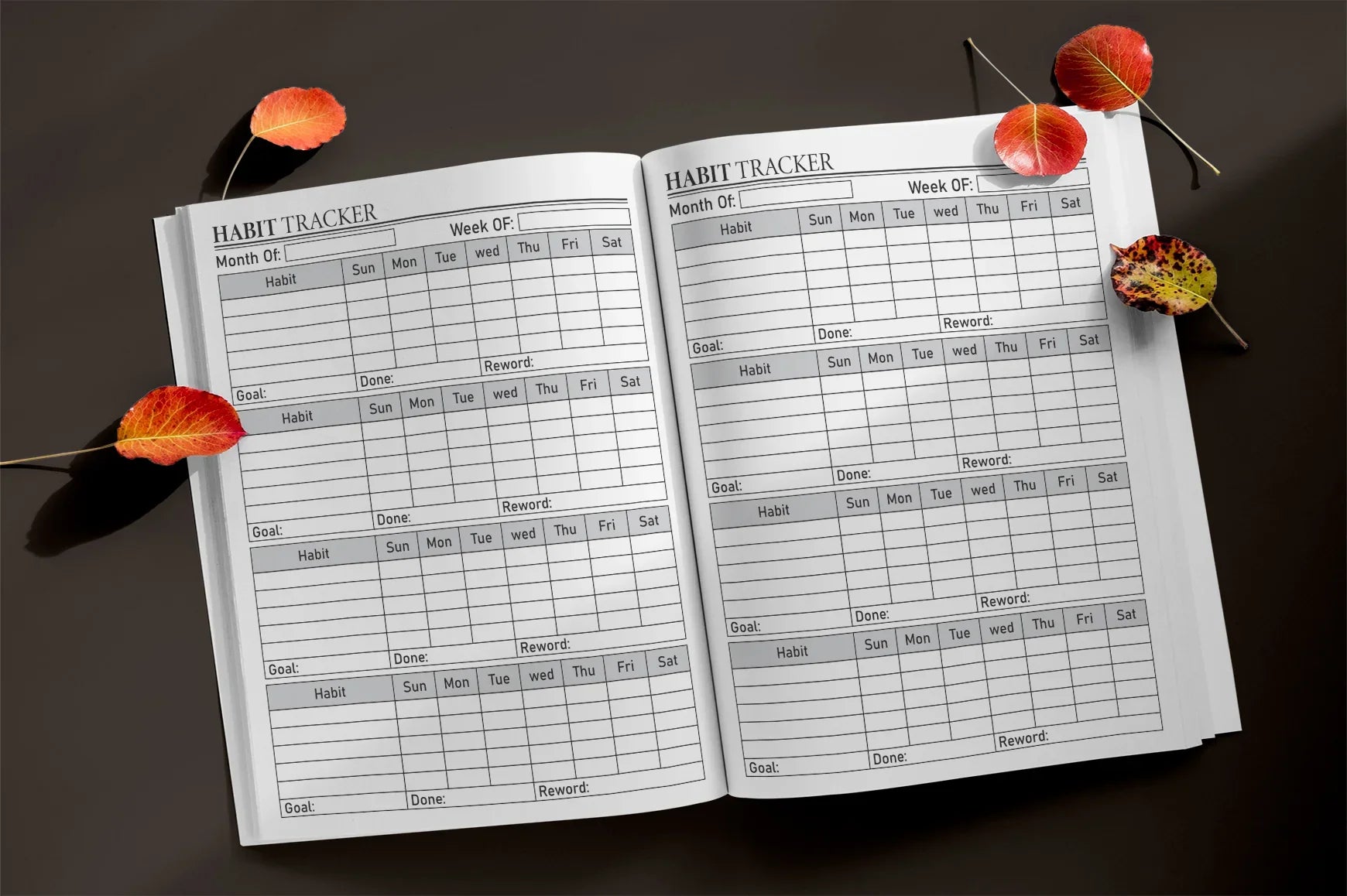Habit Tracker Planner - CraftNest - Digital Crafting and Art