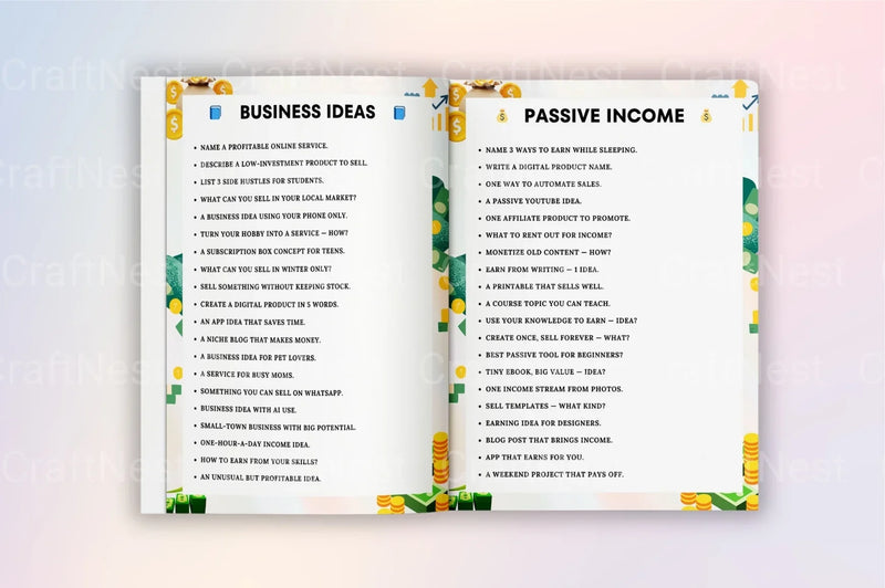 Profit Prompts Planner for Success - CraftNest - Digital Crafting and Art