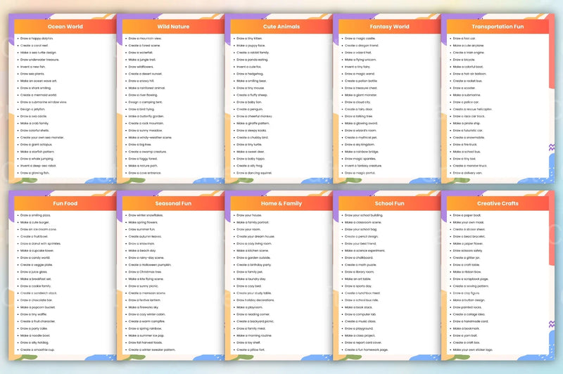 Creative Kids Activity Prompts - CraftNest - Digital Crafting and Art