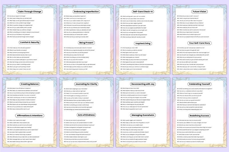 Self Care Prompts for Personal Wellbeing - CraftNest - Digital Crafting and Art