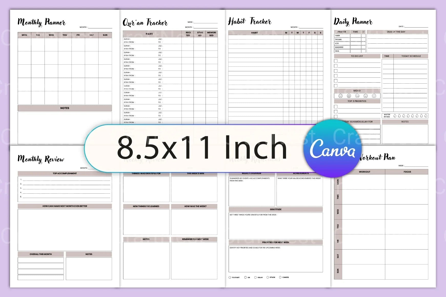 Muslim Planner for Effective Organization - CraftNest - Digital Crafting and Art