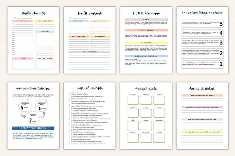 Mental Health Workbook for Personal Growth - CraftNest - Digital Crafting and Art