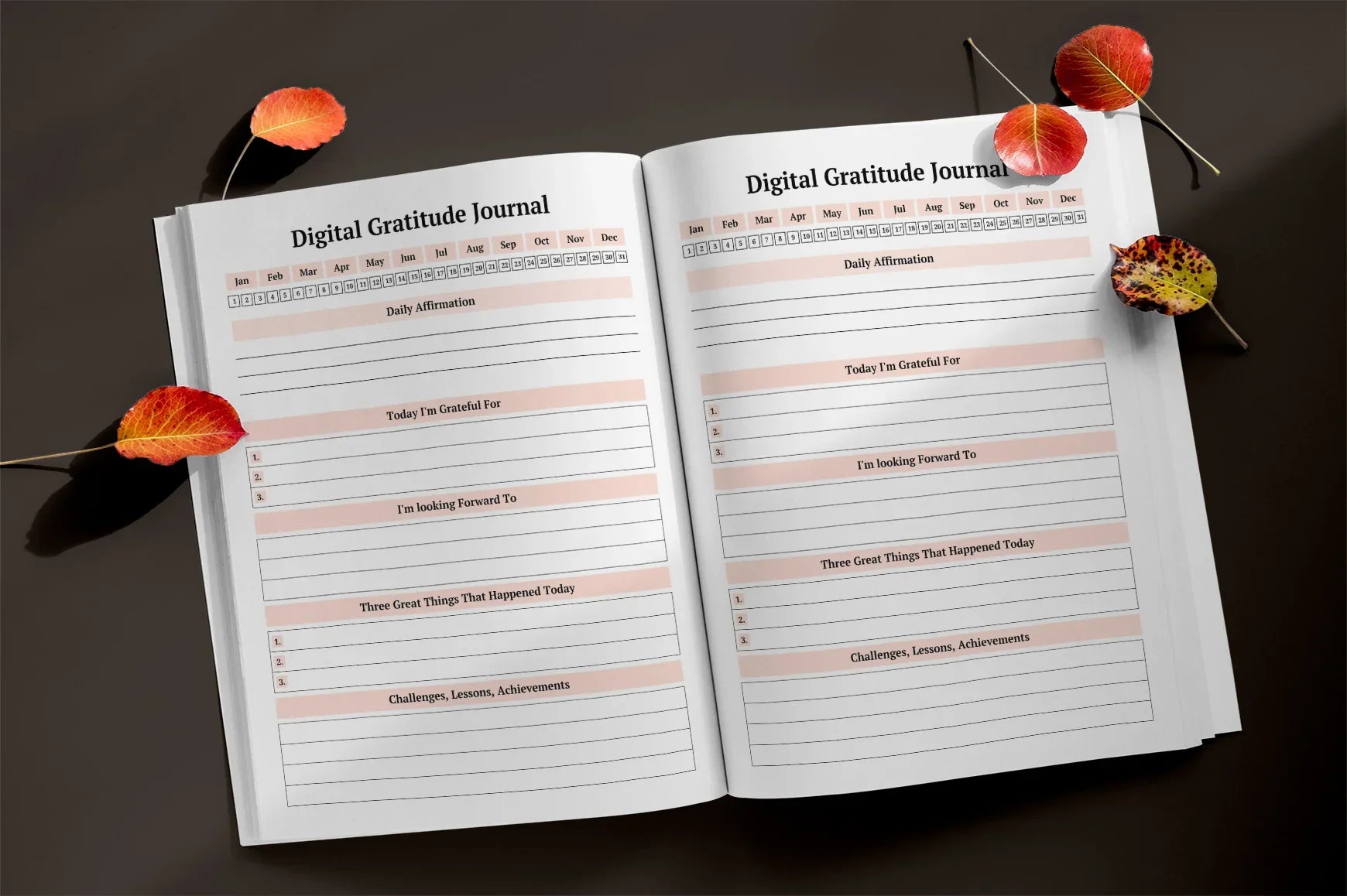 Daily Gratitude Planner  Bundle - CraftNest - Digital Crafting and Art