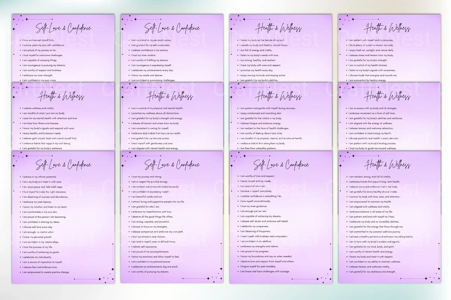 Affirmation Prompts Book for Positive Mindset - CraftNest - Digital Crafting and Art