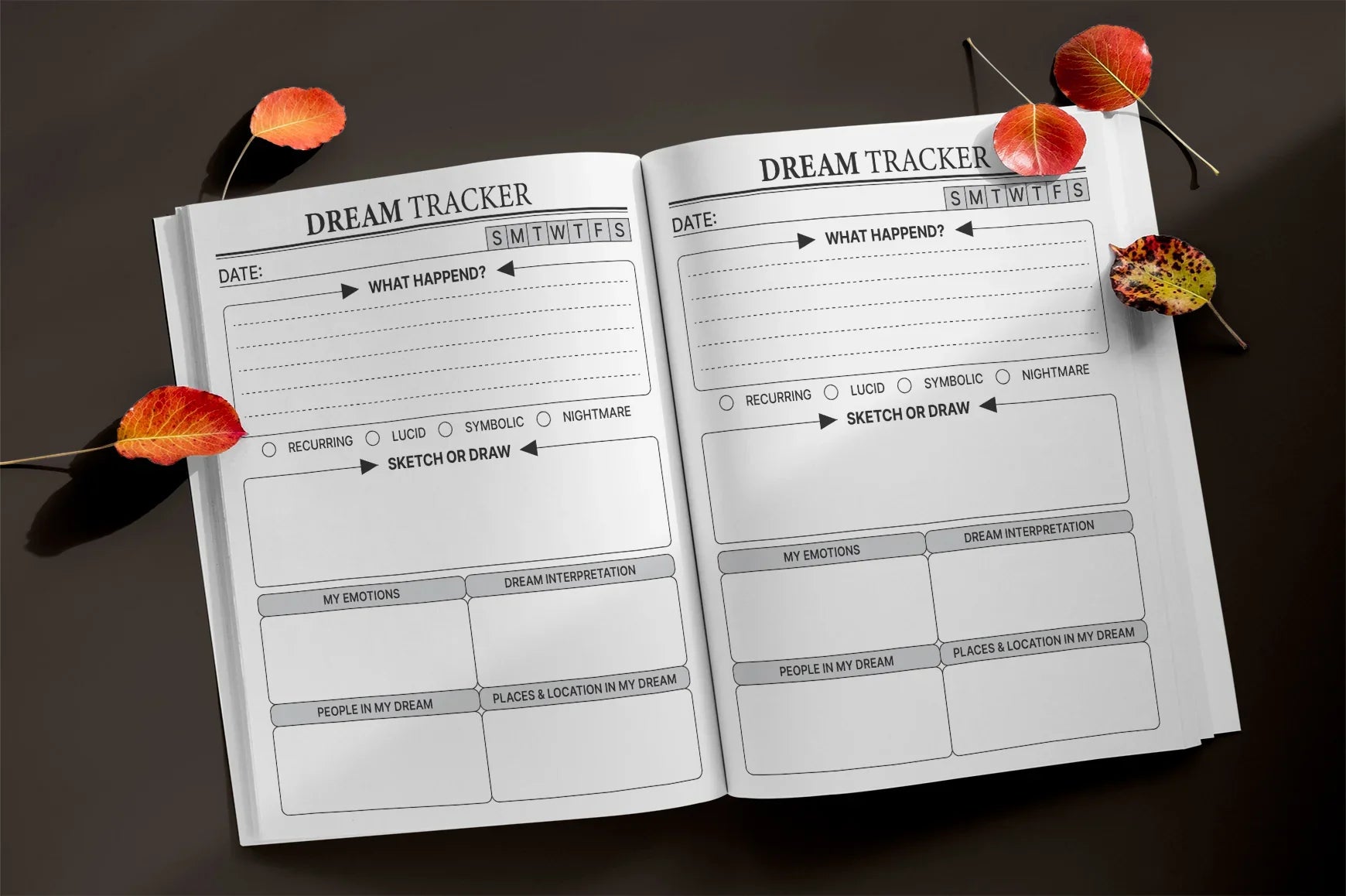 Dream Tracker Planner - Printable Planner - CraftNest - Digital Crafting and Art
