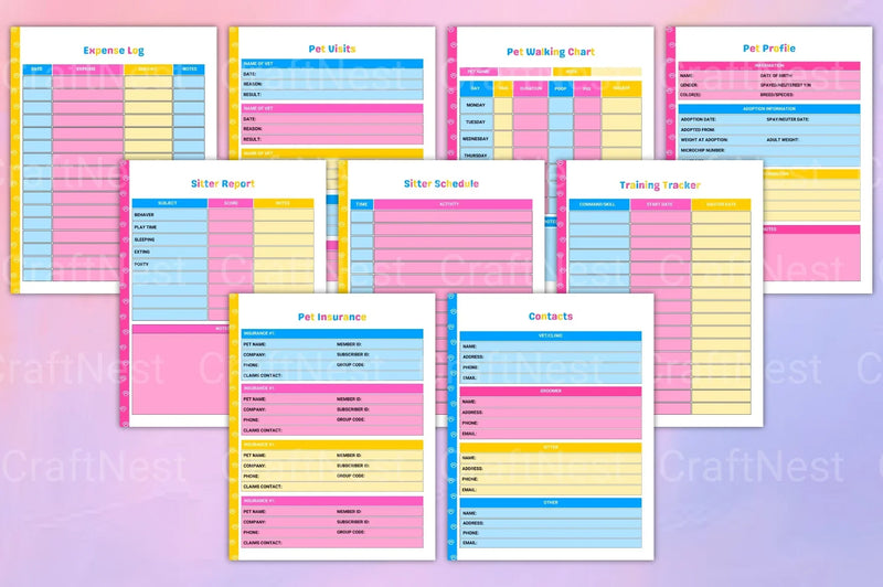 Pet Care Planner: Organize Your Pet's Needs - CraftNest - Digital Crafting and Art