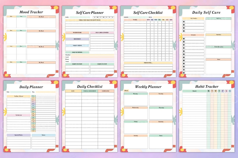 Self Care Planner: Enhance Your Wellbeing - CraftNest - Digital Crafting and Art