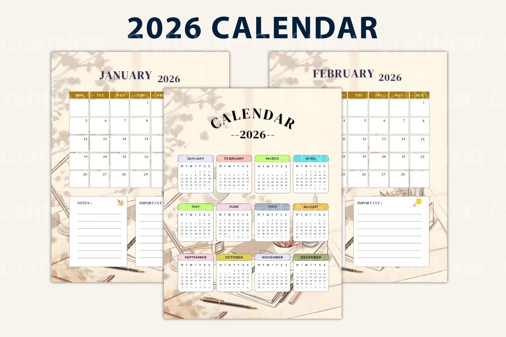 Entrepreneur Side Hustle Organizer - CraftNest - Digital Crafting and Art