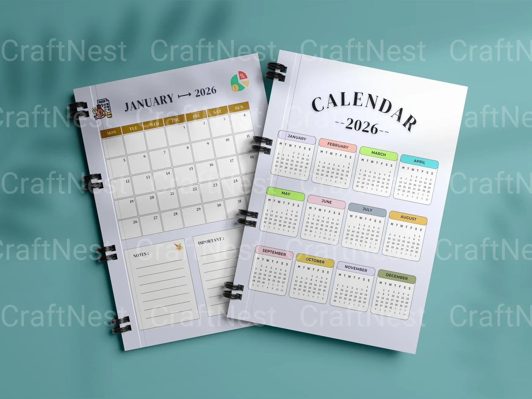 Financial Budget Planner Template - CraftNest - Digital Crafting and Art