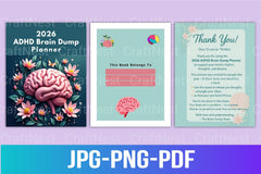 ADHD Brain Dump Planner for Enhanced Focus - CraftNest - Digital Crafting and Art