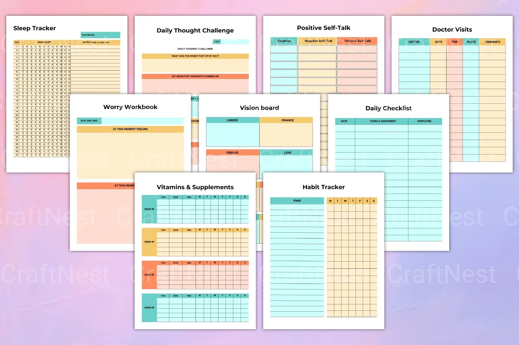 Mental Health Workbook for Personal Growth - CraftNest - Digital Crafting and Art