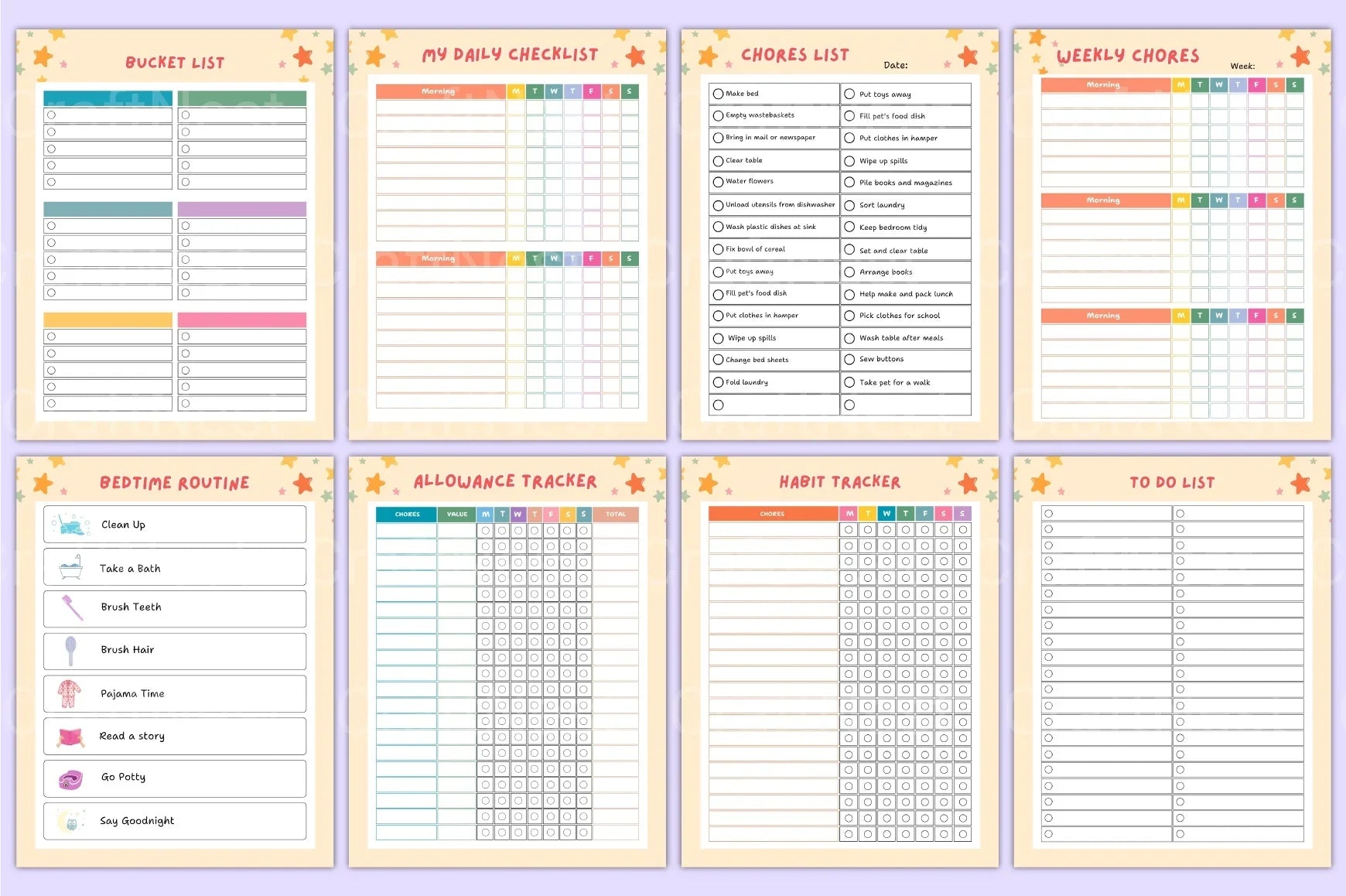 Chore Chart for Kids: Fun and Effective Organization Tool - CraftNest - Digital Crafting and Art