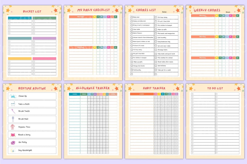 Chore Chart for Kids: Fun and Effective Organization Tool - CraftNest - Digital Crafting and Art