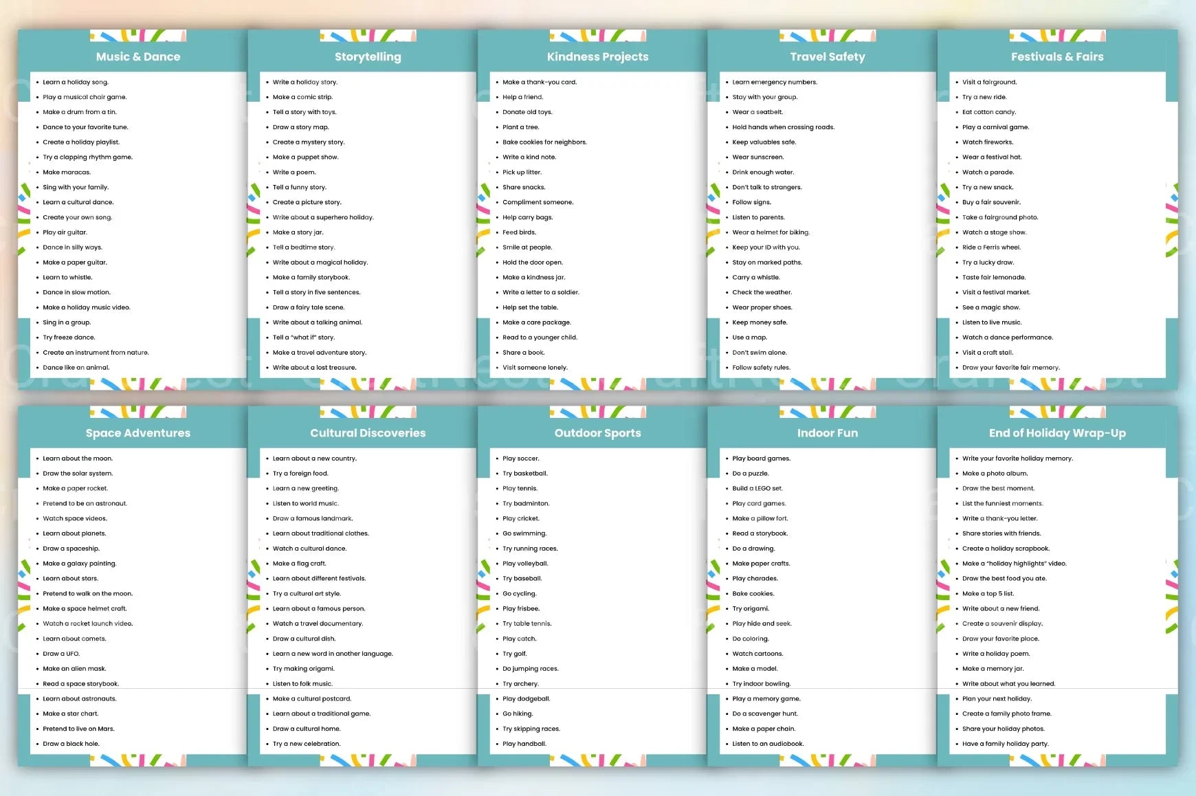 Kids Holiday Planning Prompts Book - CraftNest - Digital Crafting and Art