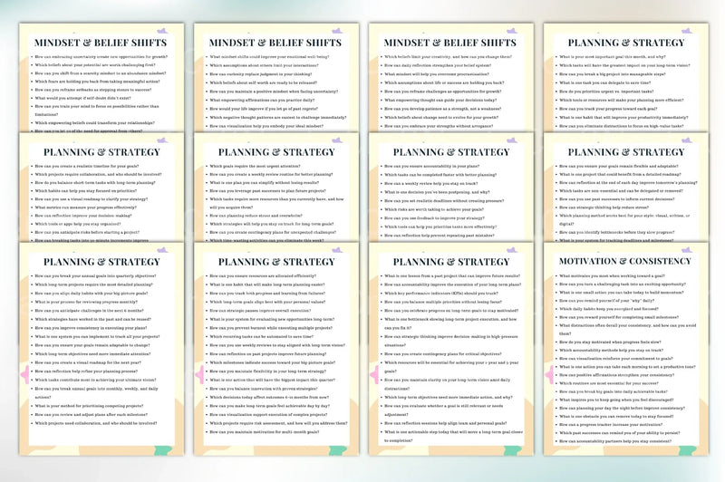 Goal Setting Prompts Book for Personal Growth - CraftNest - Digital Crafting and Art