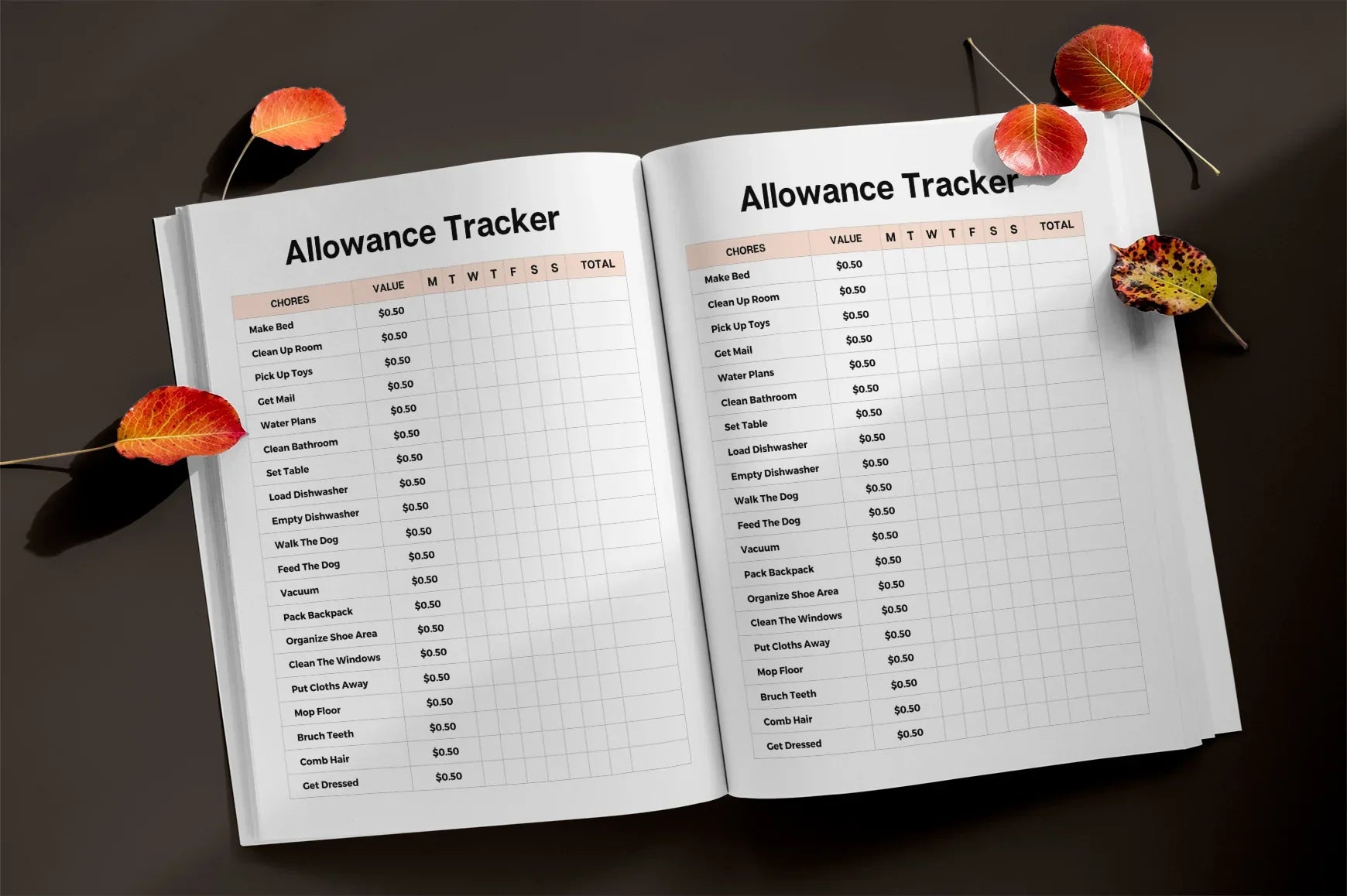 Allowance Tracker for Kids Planner - CraftNest - Digital Crafting and Art