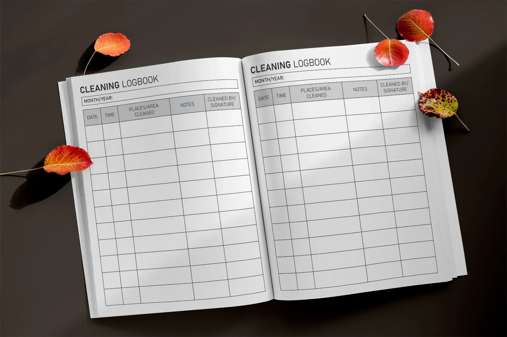 Cleaning Logbook Planner - CraftNest - Digital Crafting and Art