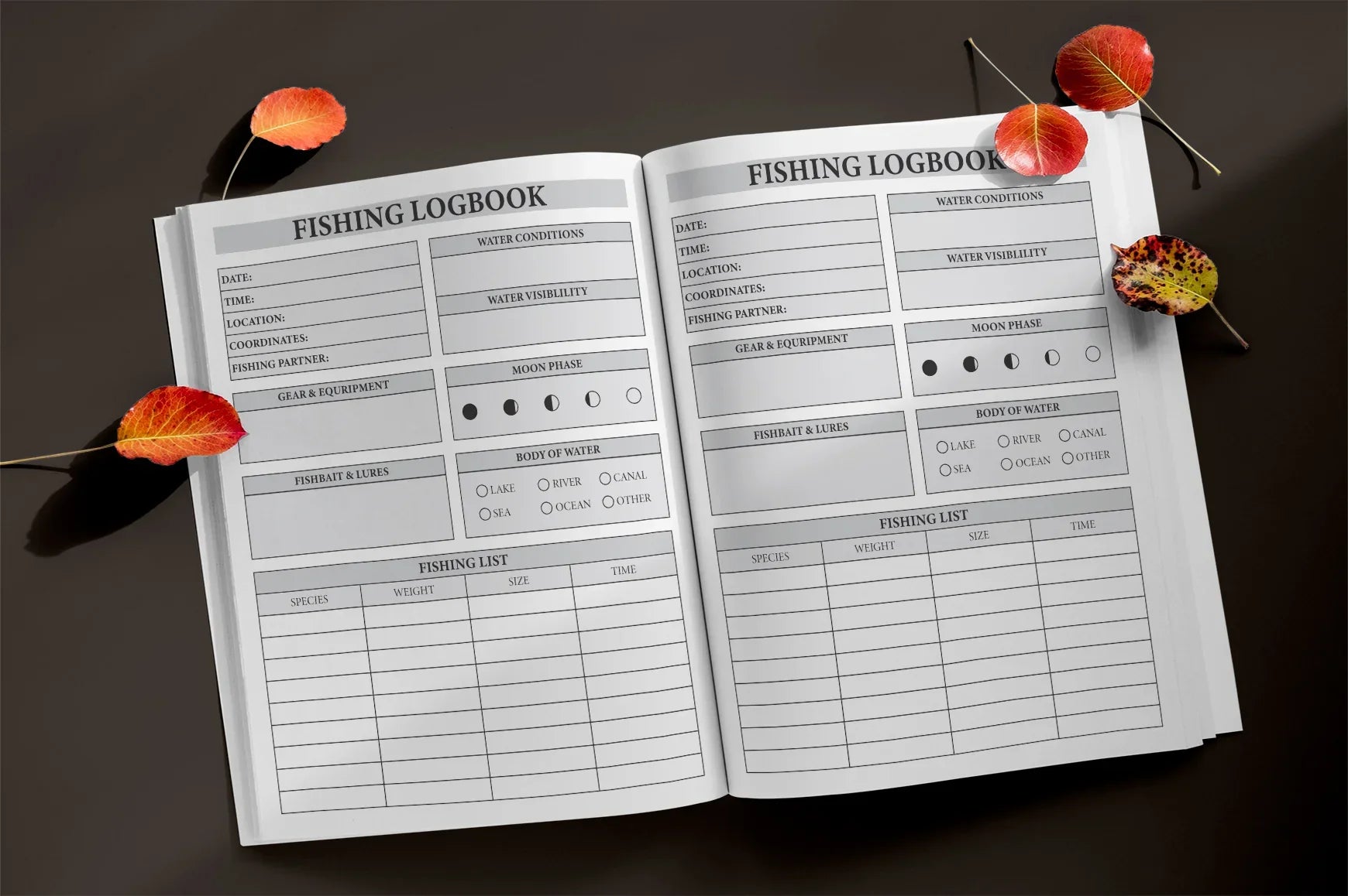 Fishing Logbook Planner Bundle - CraftNest - Digital Crafting and Art