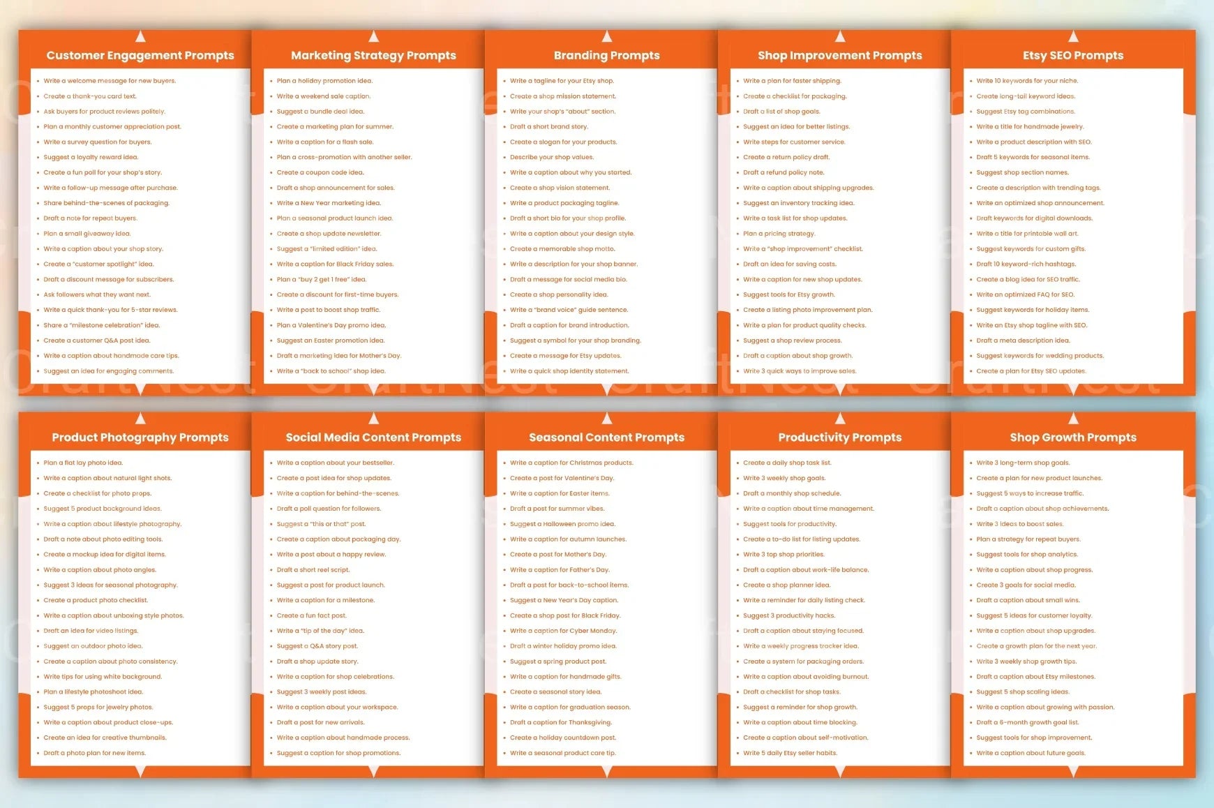 Etsy Seller Starter Prompts Book - CraftNest - Digital Crafting and Art