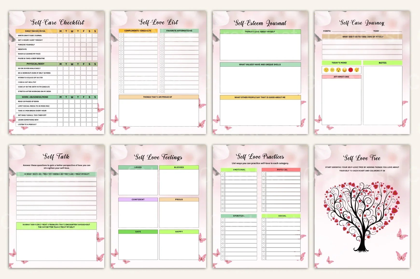 Self Love Workbook for Personal Growth - CraftNest - Digital Crafting and Art