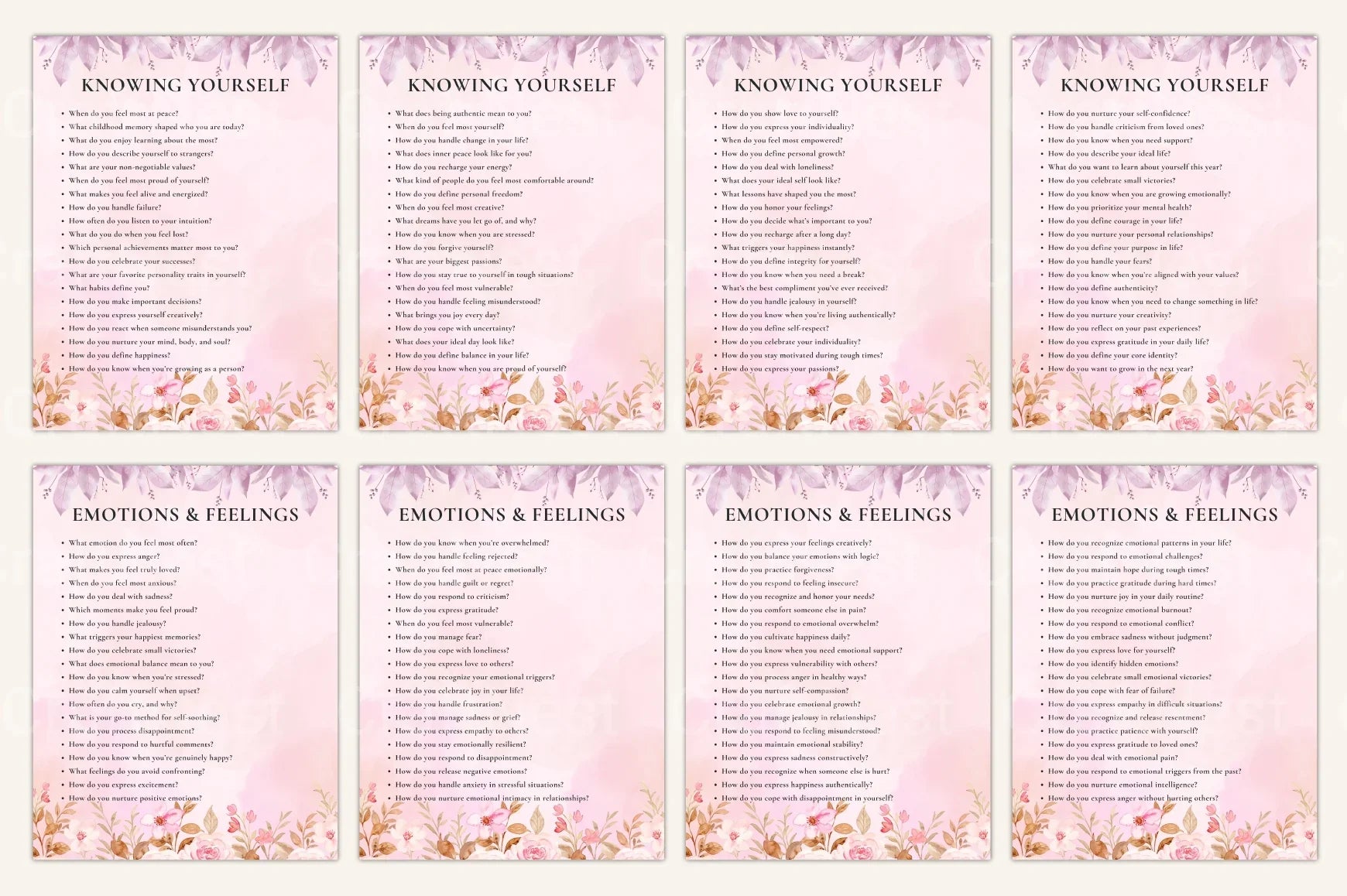Self Discovery Prompts Book for Personal Growth - CraftNest - Digital Crafting and Art