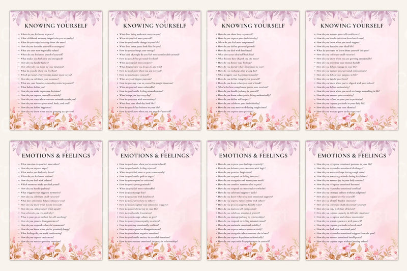 Self Discovery Prompts Book for Personal Growth - CraftNest - Digital Crafting and Art