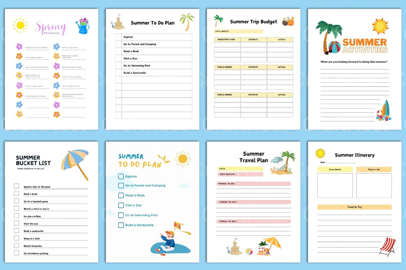 Summer Planner for Kids - CraftNest - Digital Crafting and Art