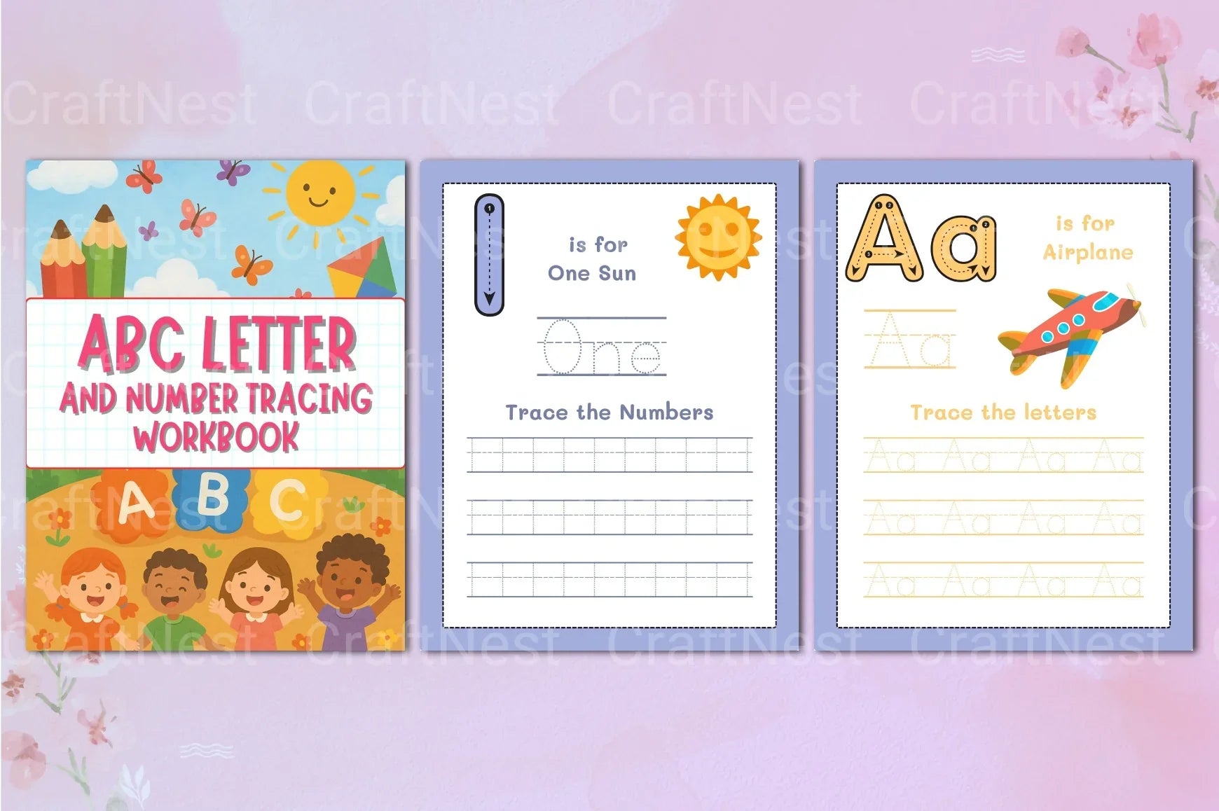 ABC Letter and Number Tracing Workbook - CraftNest - Digital Crafting and Art