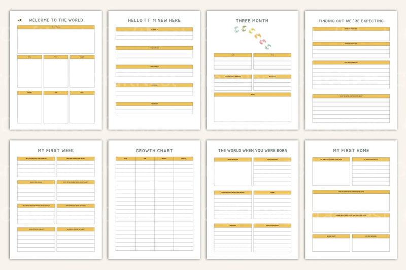 Baby Milestone Tracker - CraftNest - Digital Crafting and Art