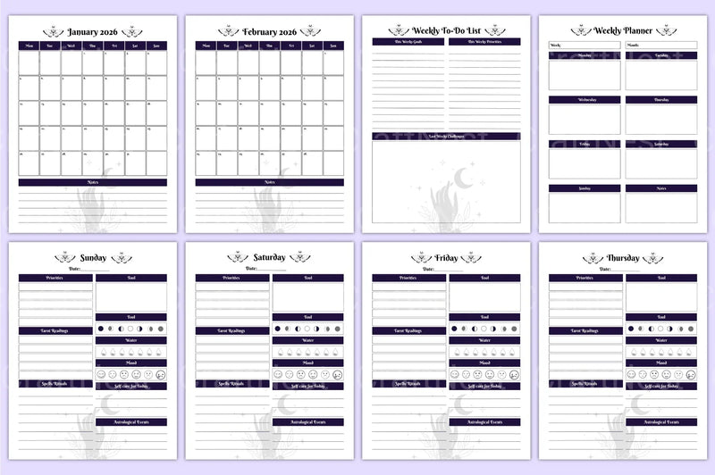 Witchy Planner: Enchant Your Organization - CraftNest - Digital Crafting and Art