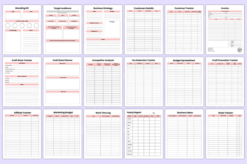 Craft Business Planner Guide - CraftNest - Digital Crafting and Art
