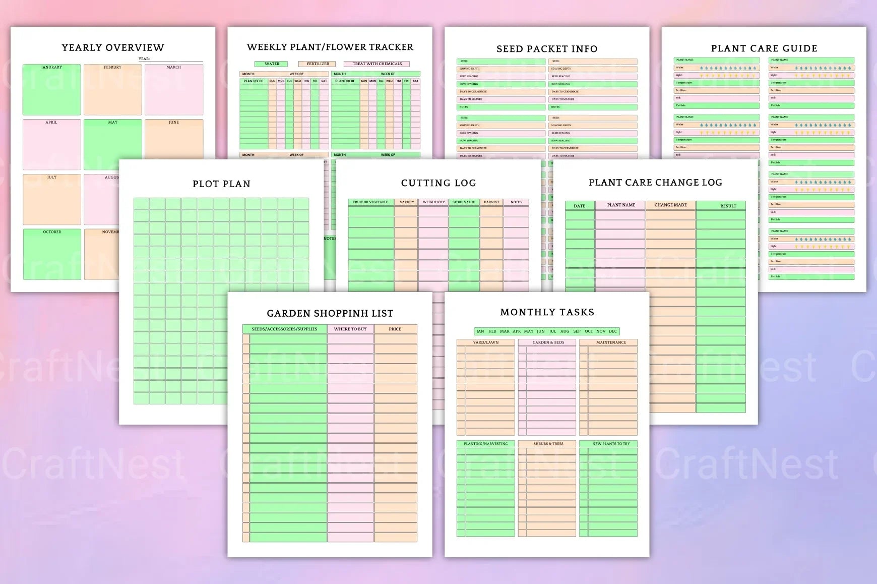 Garden Planner Starting at 100 - CraftNest - Digital Crafting and Art