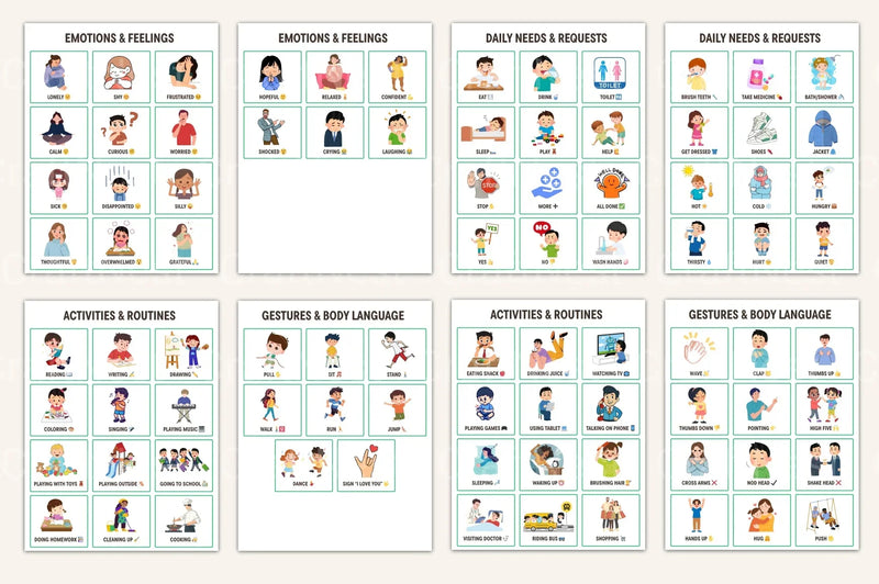 Non-Verbal Communication Visual Cards - CraftNest - Digital Crafting and Art